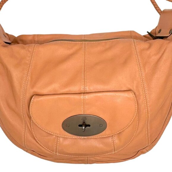 MULBERRY Araline Hobo Bag Peach Leather Tassels Boho Chic Luxury Designer - Picture 15 of 15